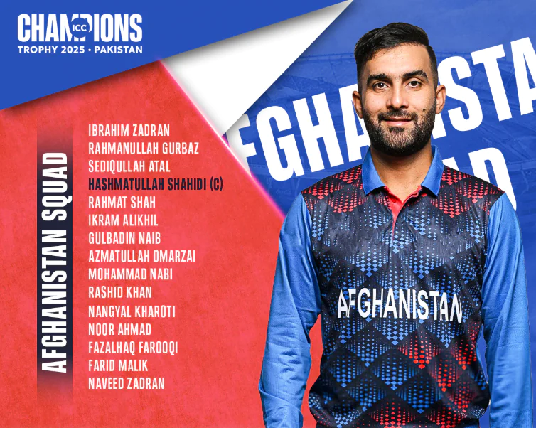 Afghanistan Squad For Champion Trophy 2025